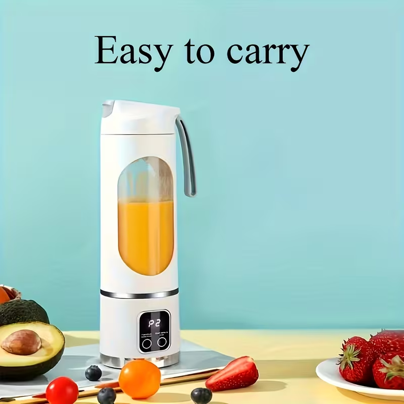 Portable USB charging blender and juicer (white) - Easy to clean, suitable for fruit and vegetable drinks, smoothies - Capacity range from 10.14 ounces to 16.91 ounces