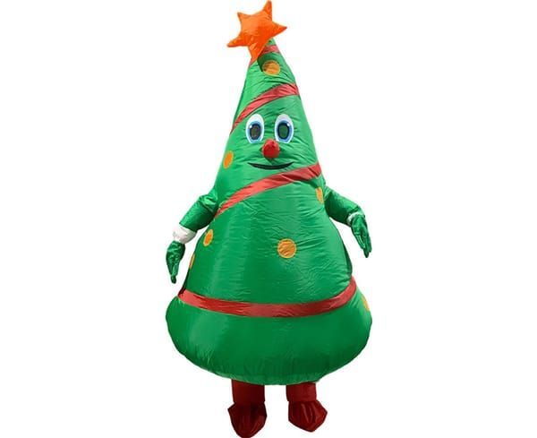 Inflatable Christmas Tree Costume Christmas Costume Polyester Christmas Costume - Green - Size 01