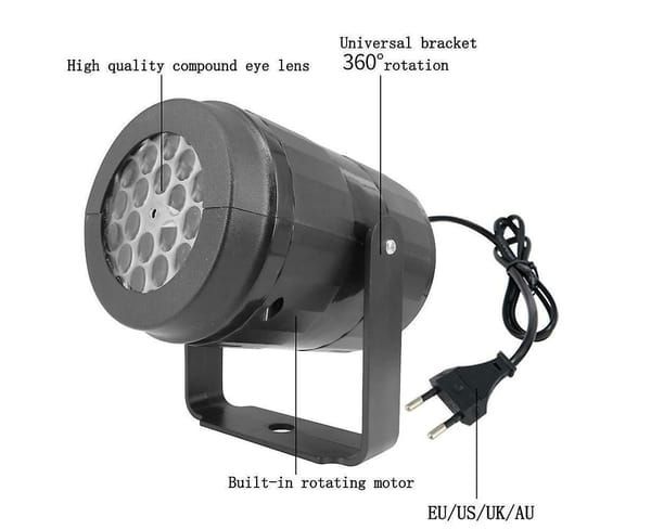LED Christmas Projection Light Christmas Decorations Winter Wonderland Decor - Black - Size Christmas