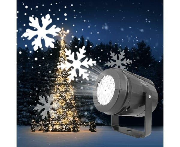 LED Christmas Projection Light Christmas Decorations Winter Wonderland Decor - Black - Size Christmas