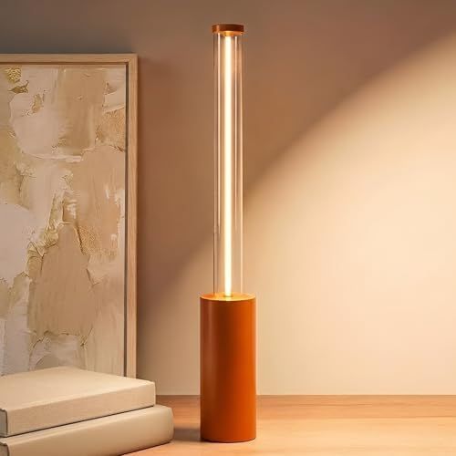 Cordless Table Lamp Rechargeable, Black Aluminum Touch LED Lamp, Dimmable 2200K Warm White, USB-C Charging, 3 Modes, for Bedroom & Dining - Orange - Size 30*4cm