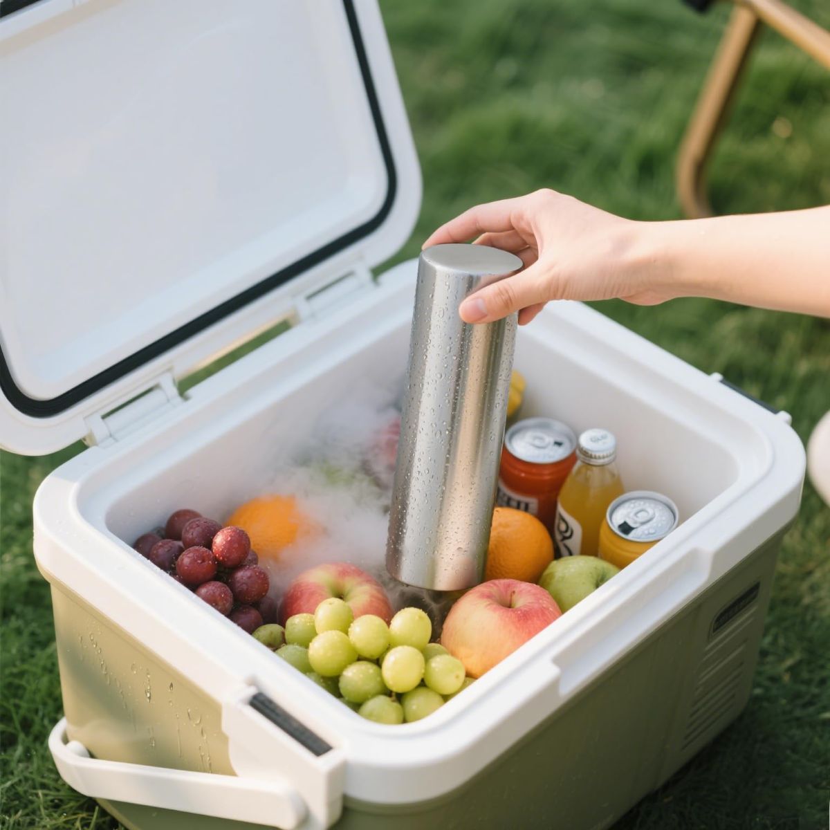2Pack Ice Packs for Lunch Boxes Ice Pack for Cooler Reusable Stainless Steel Ice Packs for Coolers, Camping, Picnic Baskets Metal Bento Box Keep Food Drinks Fresh Cool - Silver - Size 2Pack