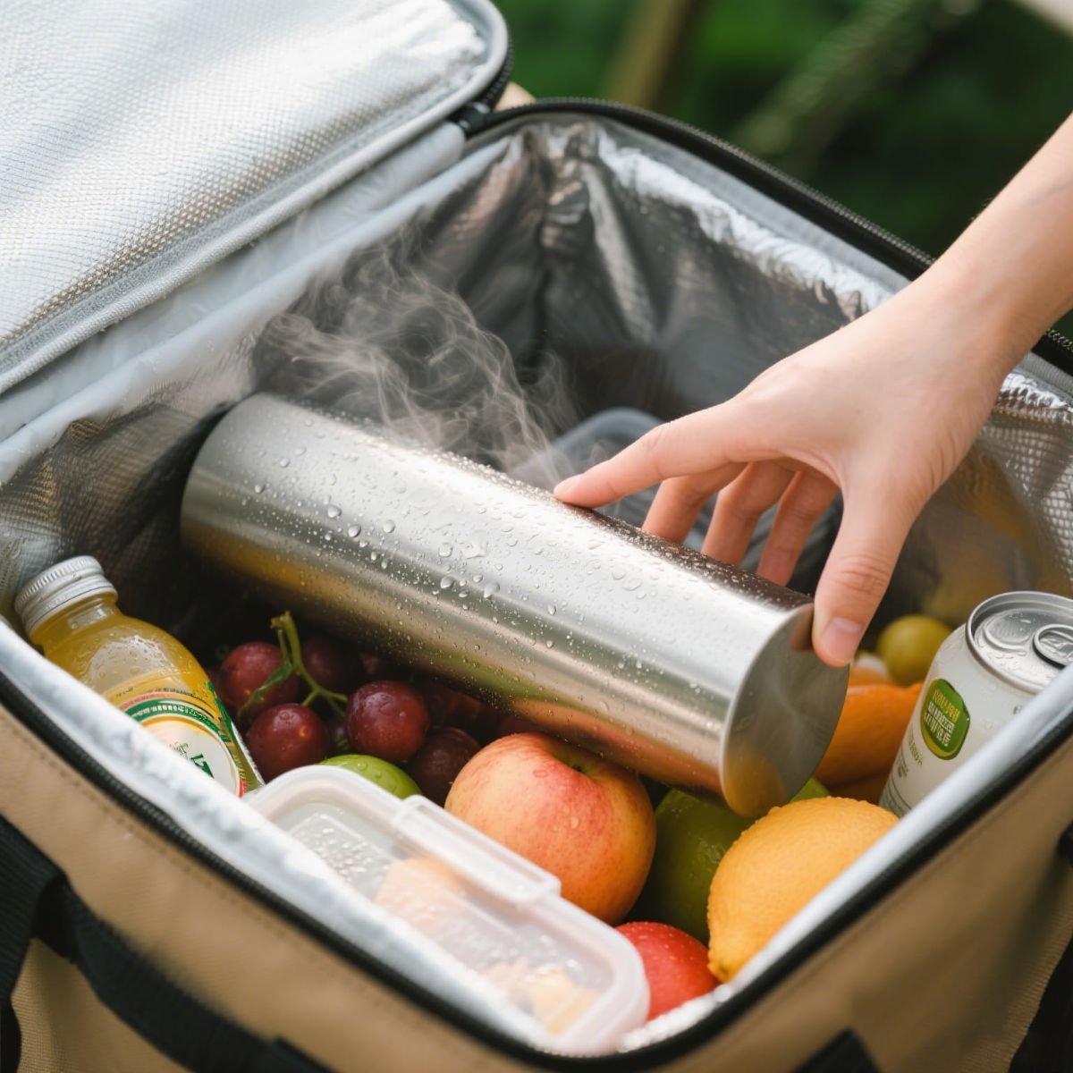2Pack Ice Packs for Lunch Boxes Ice Pack for Cooler Reusable Stainless Steel Ice Packs for Coolers, Camping, Picnic Baskets Metal Bento Box Keep Food Drinks Fresh Cool - Silver - Size 2Pack