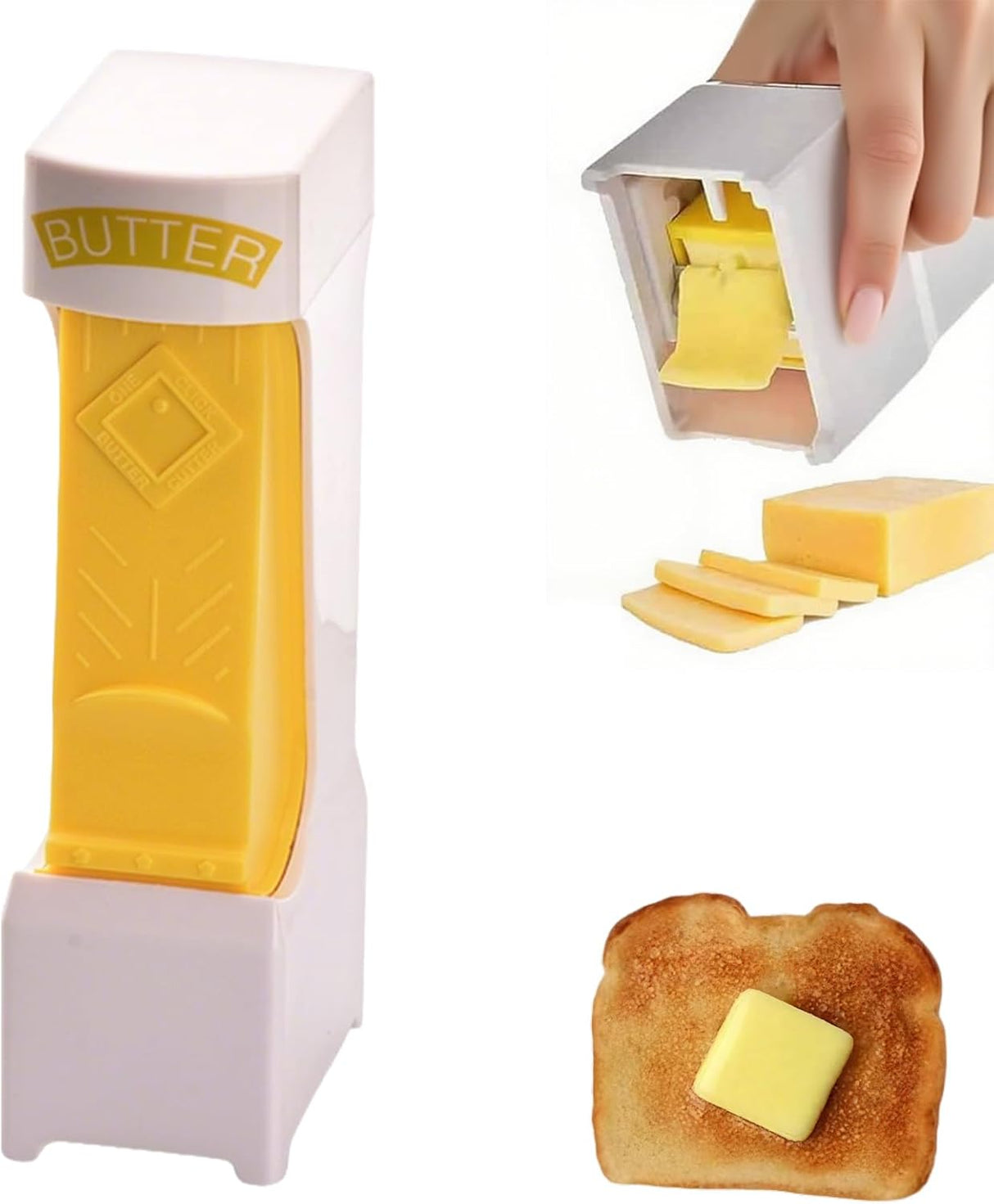Butter Slicer for Pre-Sliced Butter & Cheese Cutter with Storage Container - Kitchen Tool for Baking, Cooking, Sandwiches, Bread, Cookies (1PC)