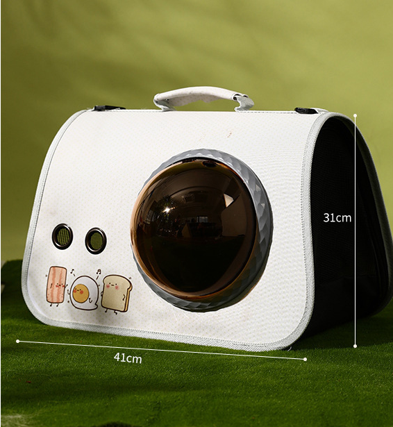 pet products Printed Space Capsule Cat Bag, Large Capacity Crossbody Dog Bag, Universal Pet Bag for All Seasons