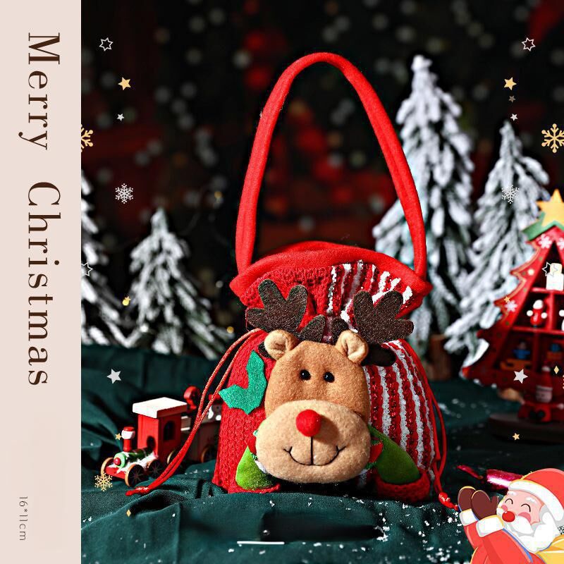 Christmas gift Festive Aussie Christmas Gift Bags: Cute Reindeer, Santa & Snowman Pouches for Xmas Treats & Gifting(moose)
