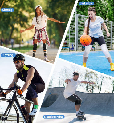 Honeycomb Knee Pads for Kids, Teens & Adults – Protective Compression Knee Guards for Basketball, Football, Cycling & Running(White,XXL)