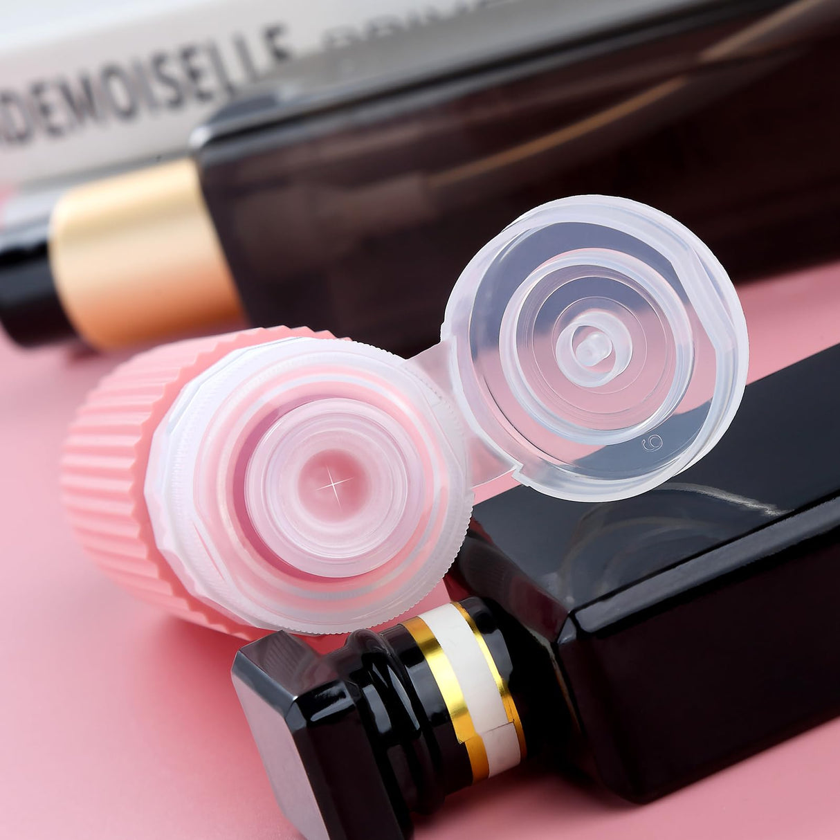 16-Piece Travel Bottle Set with Leak-Proof Silicone Squeeze Bottles – Reusable Toiletry Containers for Shampoo, Lotion, Makeup Remover (Pink) | Other Colors Available in Store