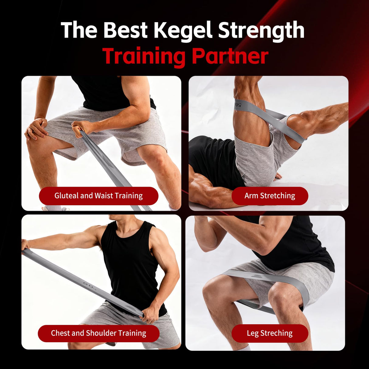 Smart Thigh Trainer with LED Display – 12-80lb Adjustable Resistance, 360° Rotation Kegel Exercise Equipment for Men & Women (Black) | Other Colors Available in Store