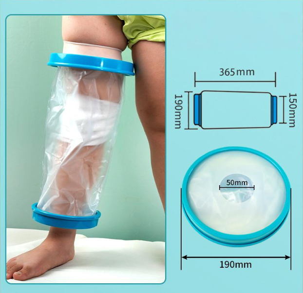 Elbow Waterproof Shower Sleeve for Adults – Reusable Cast Protector for Arm, Forearm & Elbow During Bathing or Water Activities (Blue)