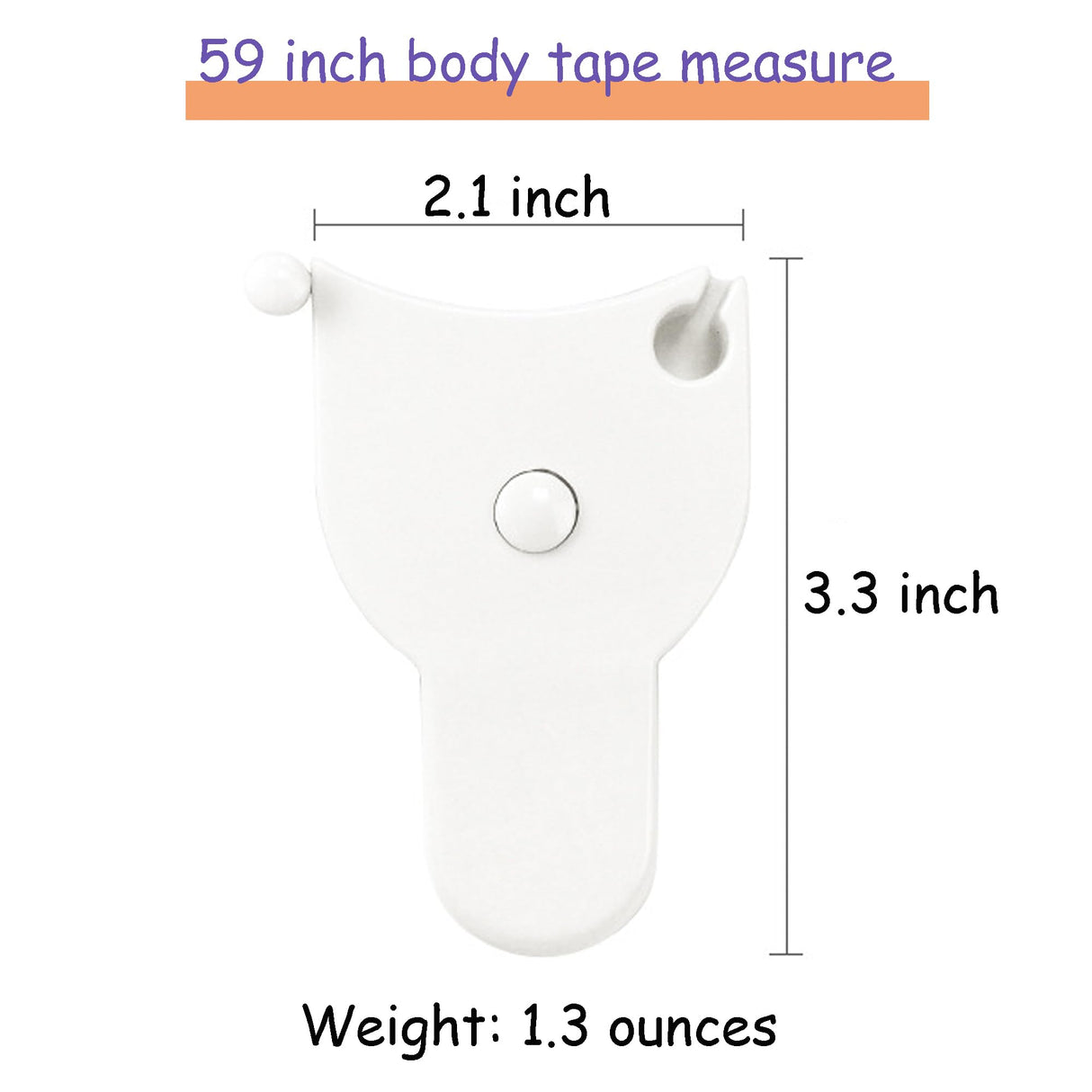 Soft Retractable Body Tape Measure for Fitness, Tailoring & Home Use – 60-Inch Dual-Scale Measuring Tape with Lock, 3-Pack of Identical Units (White)