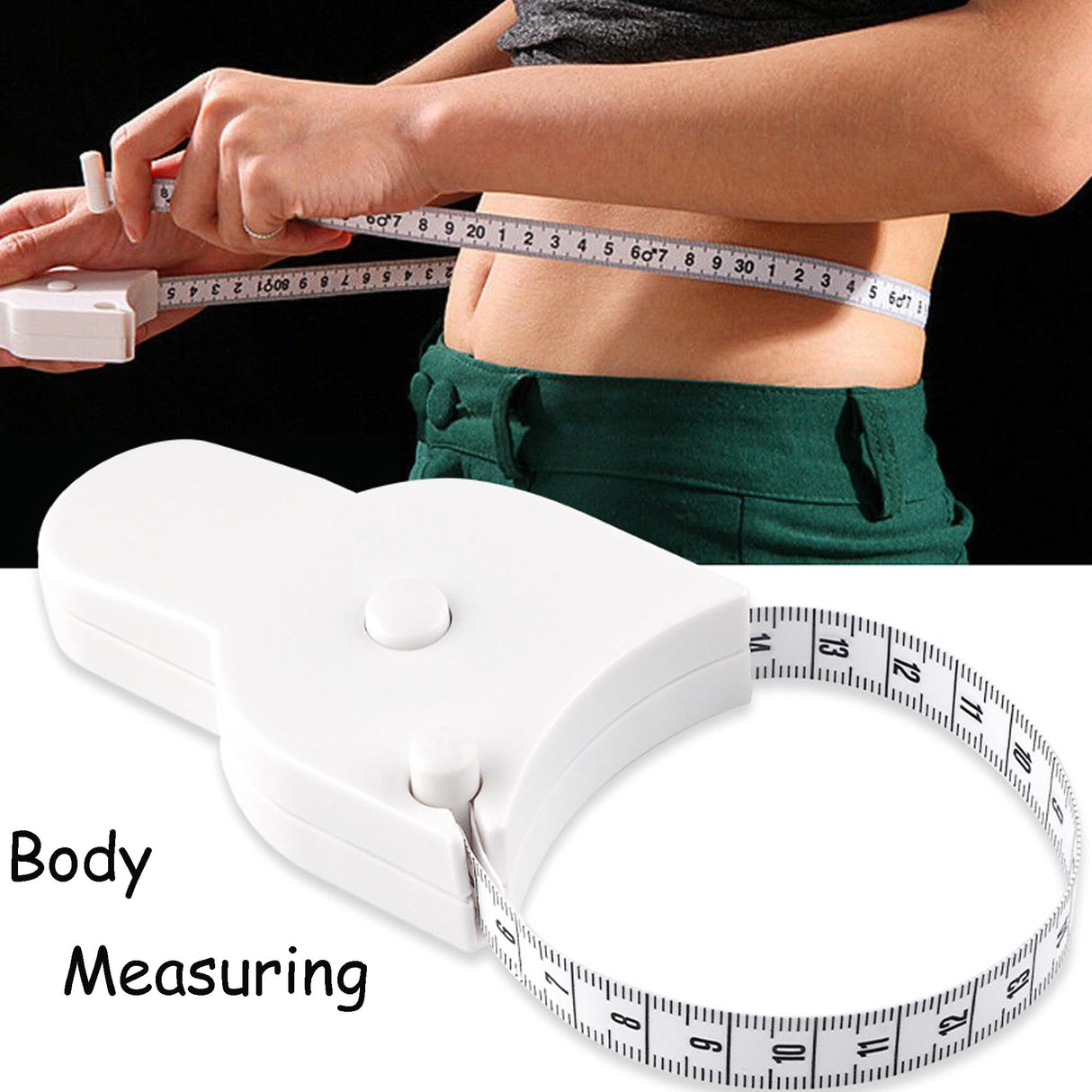 Soft Retractable Body Tape Measure for Fitness, Tailoring & Home Use – 60-Inch Dual-Scale Measuring Tape with Lock, 3-Pack of Identical Units (White)