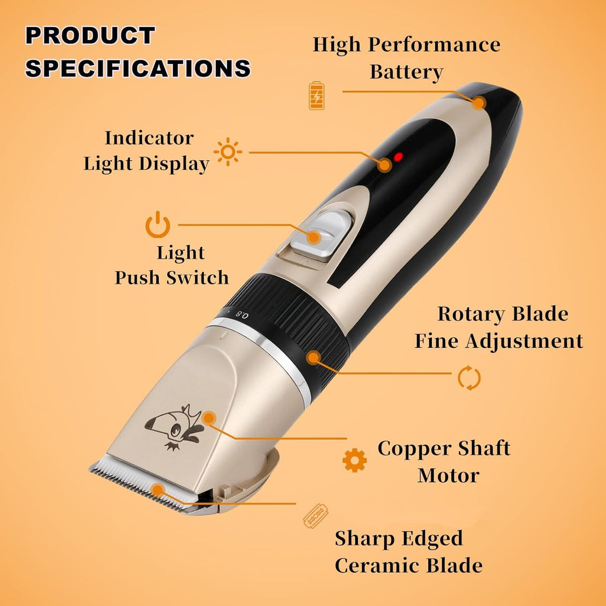 pet products Pet products Professional Rechargeable Cordless Dogs Cats Horse Grooming Clippers - Professional Pet Hair Clippers with Comb Guides for