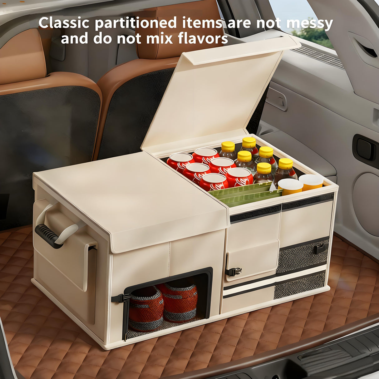 Foldable Car Trunk Organiser, 30L/60L Large Capacity Storage Box for Auto Boot, Multi-functional Cargo Container(60L,black)