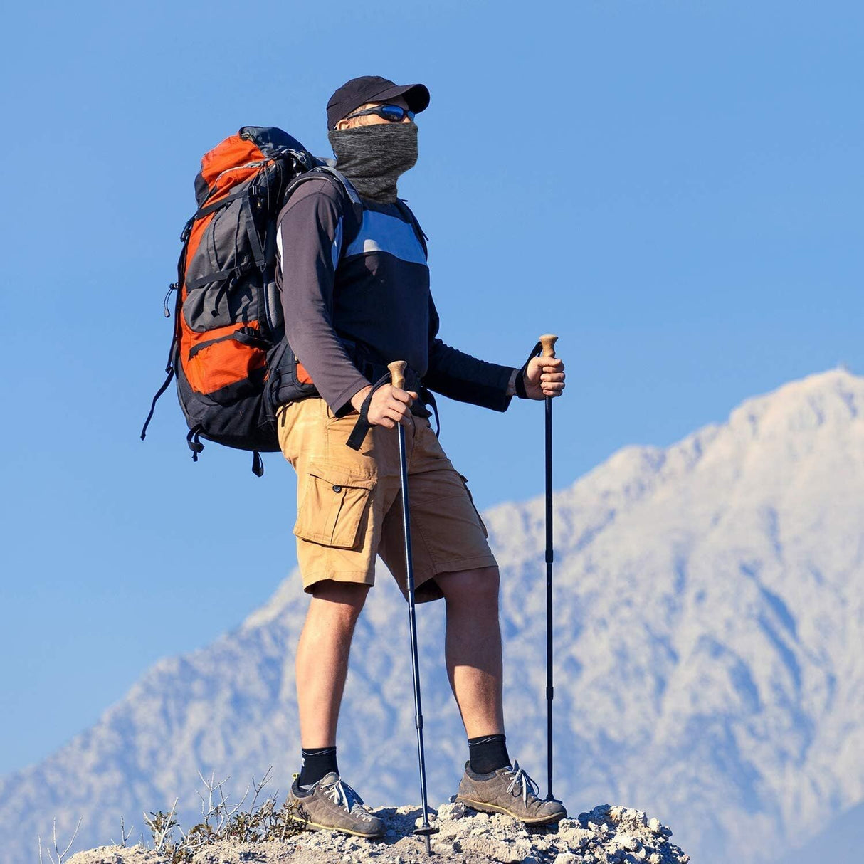 Christmas gift-Premium Ice Silk Neck Scarf Mask - Summer Cooling Essential - Breathable UV Protection - Reflective Design - Beat the Heat Comfortably(black)