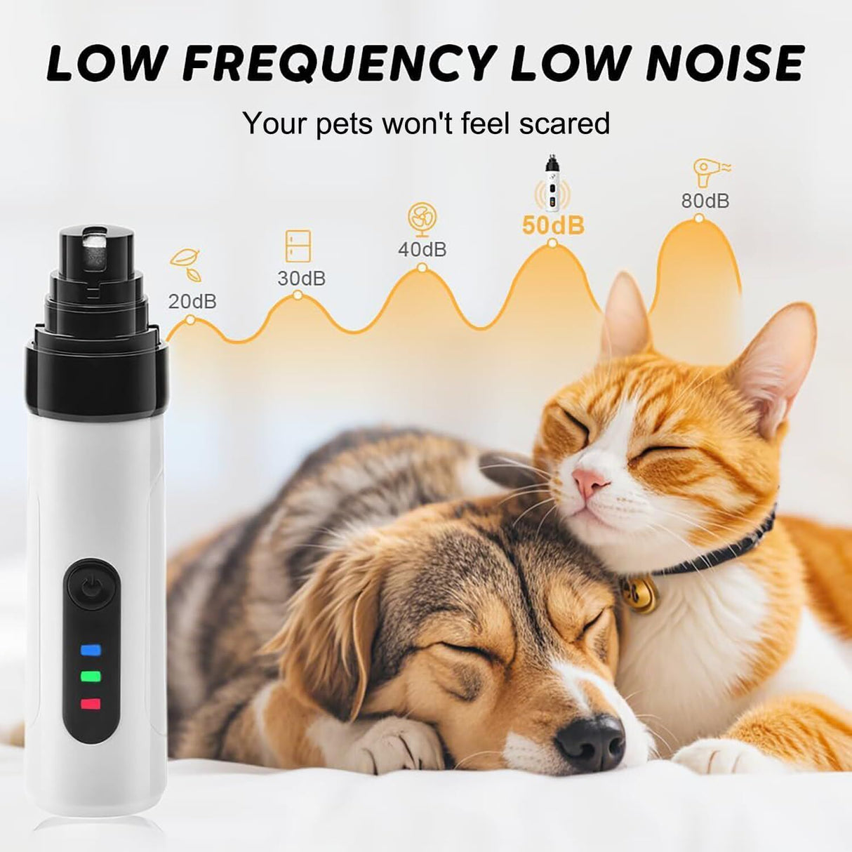 Pet products Silent Groom Pro Nail Grinder, 2025 New Dog Nail Trimmer, USB Rechargeable Pet Nail Grinder, Dog Nail Trimmers, Pet Paws Grooming