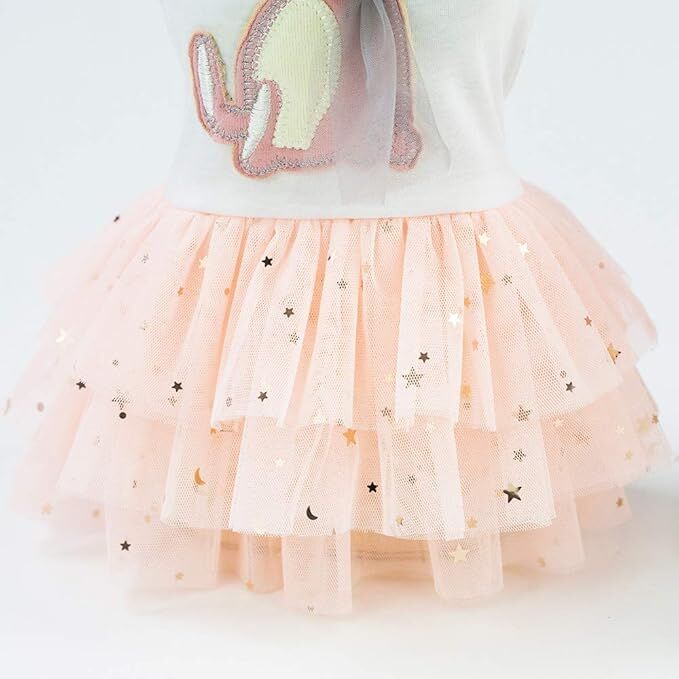 pet products Small Dog Dress Female Tiny Puppy Clothes Girl Tutu for Dogs Dresses Harness Birthday Apparel(Chest circumference47cm, back length35cm, neck circumference32cm)