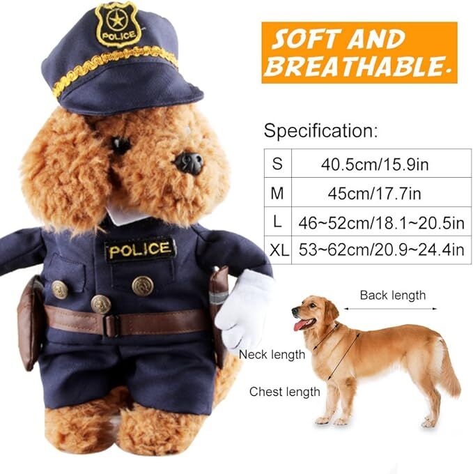 pet products Pet Cosplay Outfit, Funny Dog Cat Party Costume Puppy Uniform Pet Cosplay Clothes for Halloween Christmas Theme Party