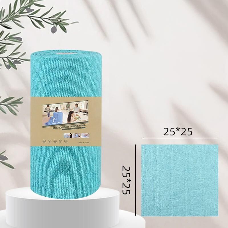 Christmas gift 50-Piece 25x25cm Polycotton Cleaning Cloth Roll, Reusable Dual-Use Dish & Surface Wipes for Home & Kitchen(blue)