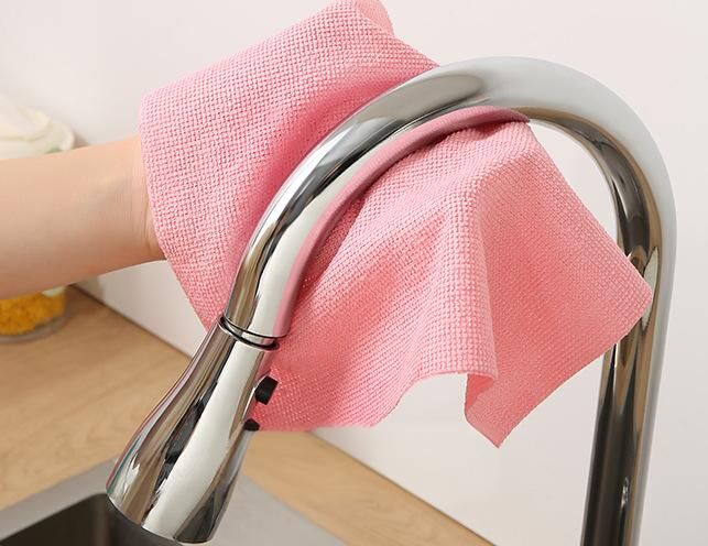Christmas gift 50-Piece 25x25cm Polycotton Cleaning Cloth Roll, Reusable Dual-Use Dish & Surface Wipes for Home & Kitchen(pink)