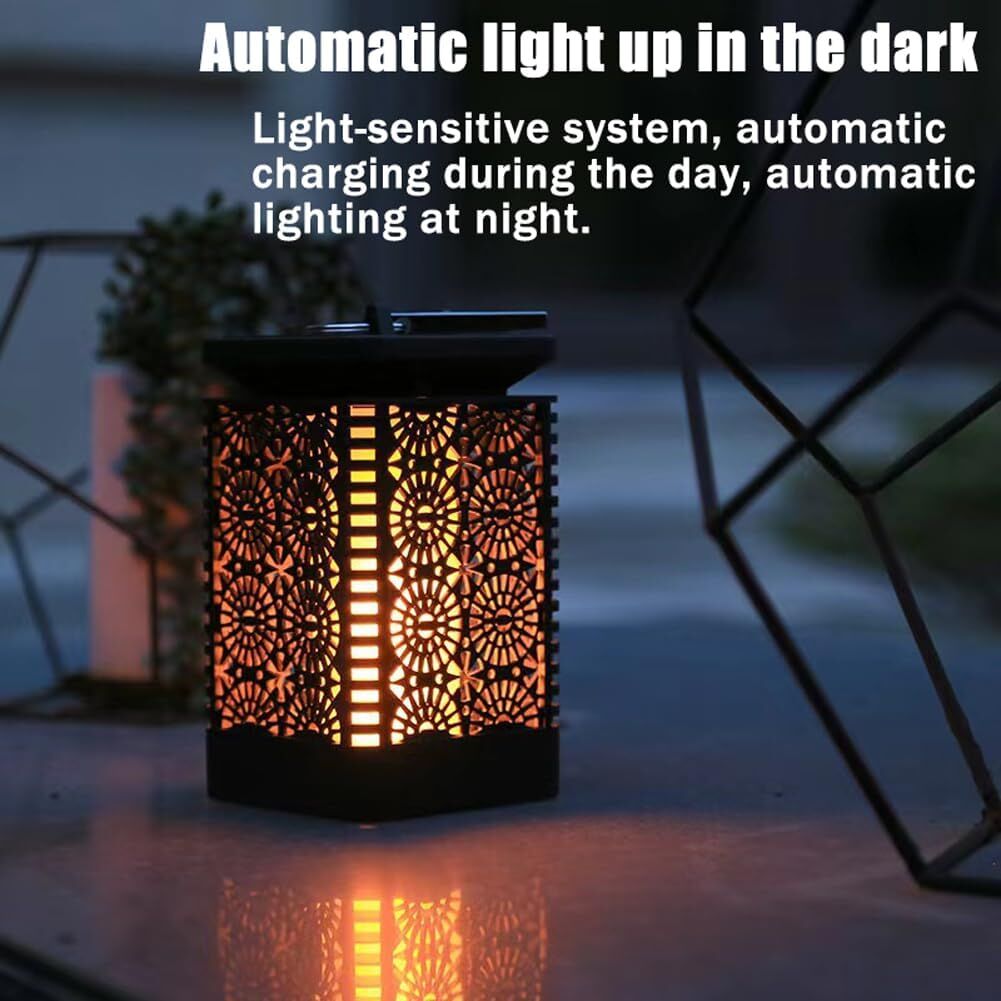 4-Pack Solar Garden Stake Light with Floral Pattern: 12 LED Outdoor Decorative Light with Multiple Mounting Options