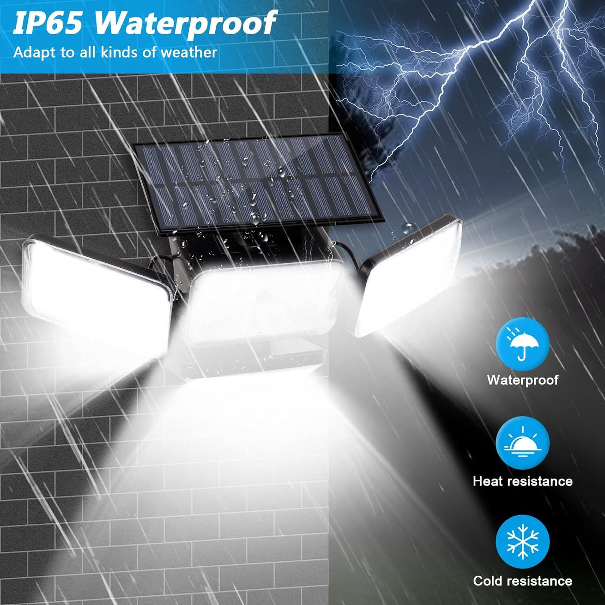 Solar Motion Sensor Outdoor Lights (2-Pack) with 288 LEDs & 2800LM: 270° Wide Angle, IP65 Waterproof, Remote-Controlled for Aussie Yards
