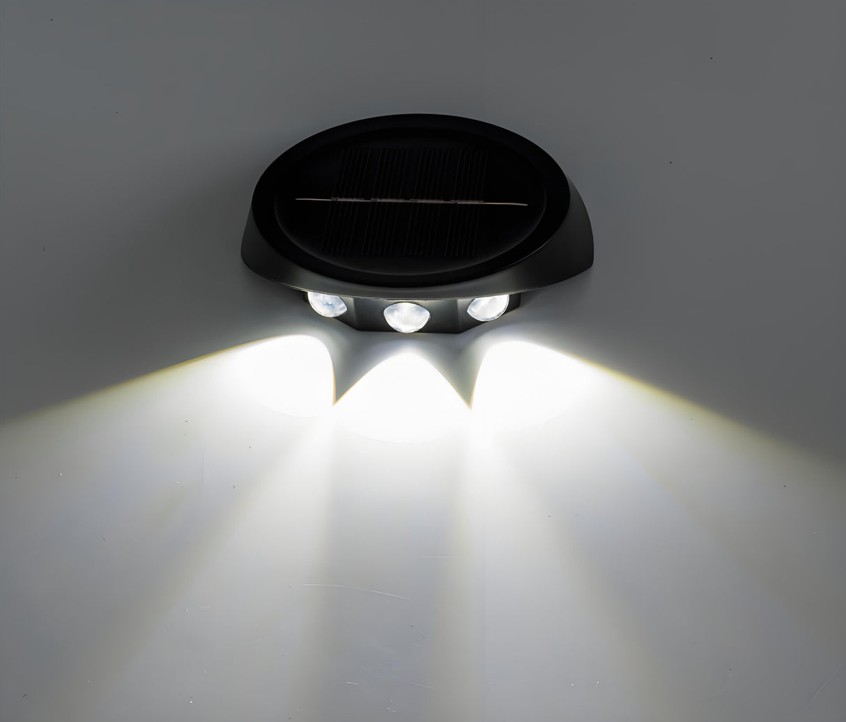 Solar Outdoor Wall Lights (2-Pack): IP44 Waterproof LED Sconces for Garden, Patio & Pathway Lighting(white light)