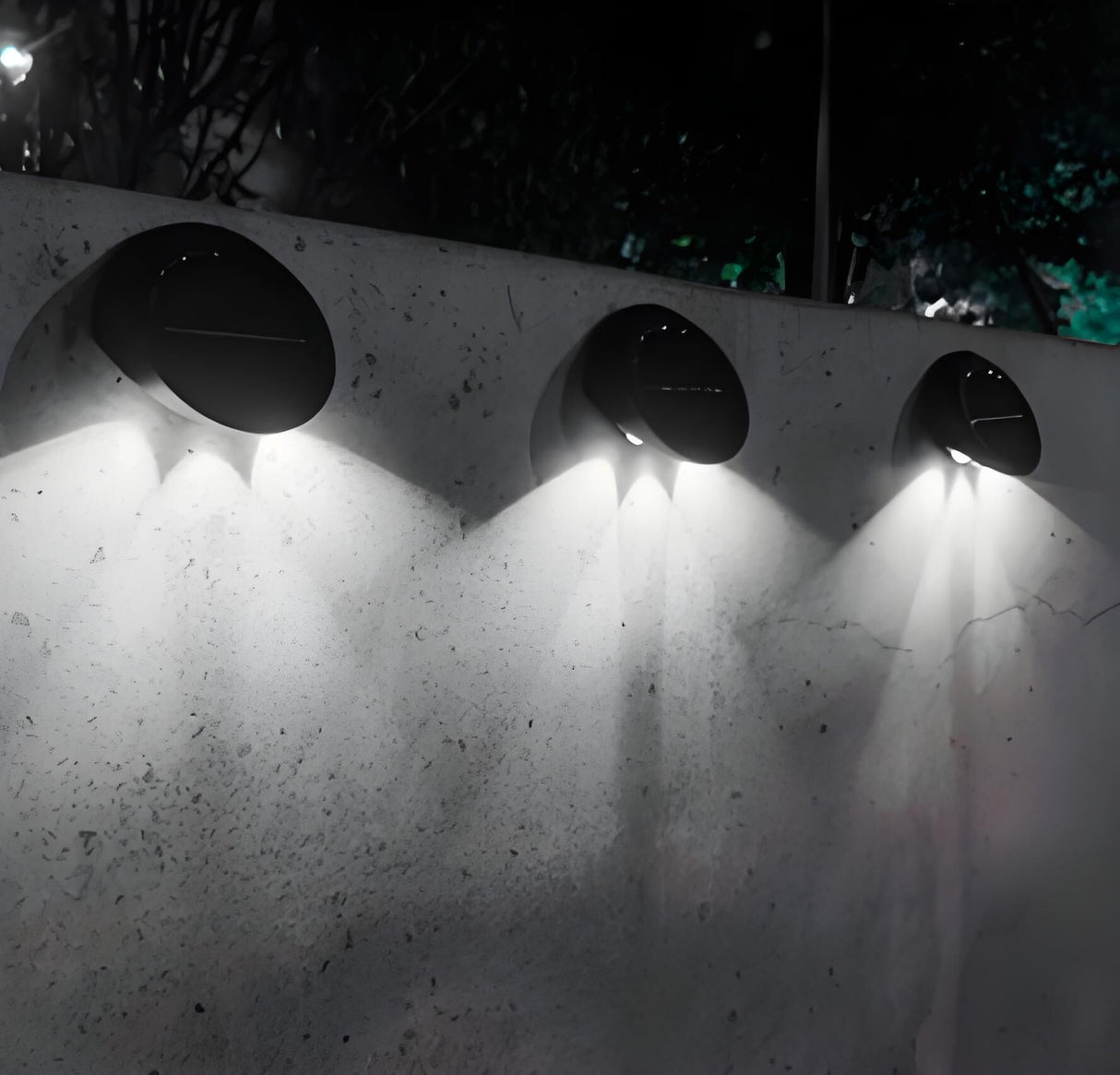 Solar Outdoor Wall Lights (4-Pack): IP44 Waterproof LED Sconces for Garden, Patio & Pathway Lighting(white light)