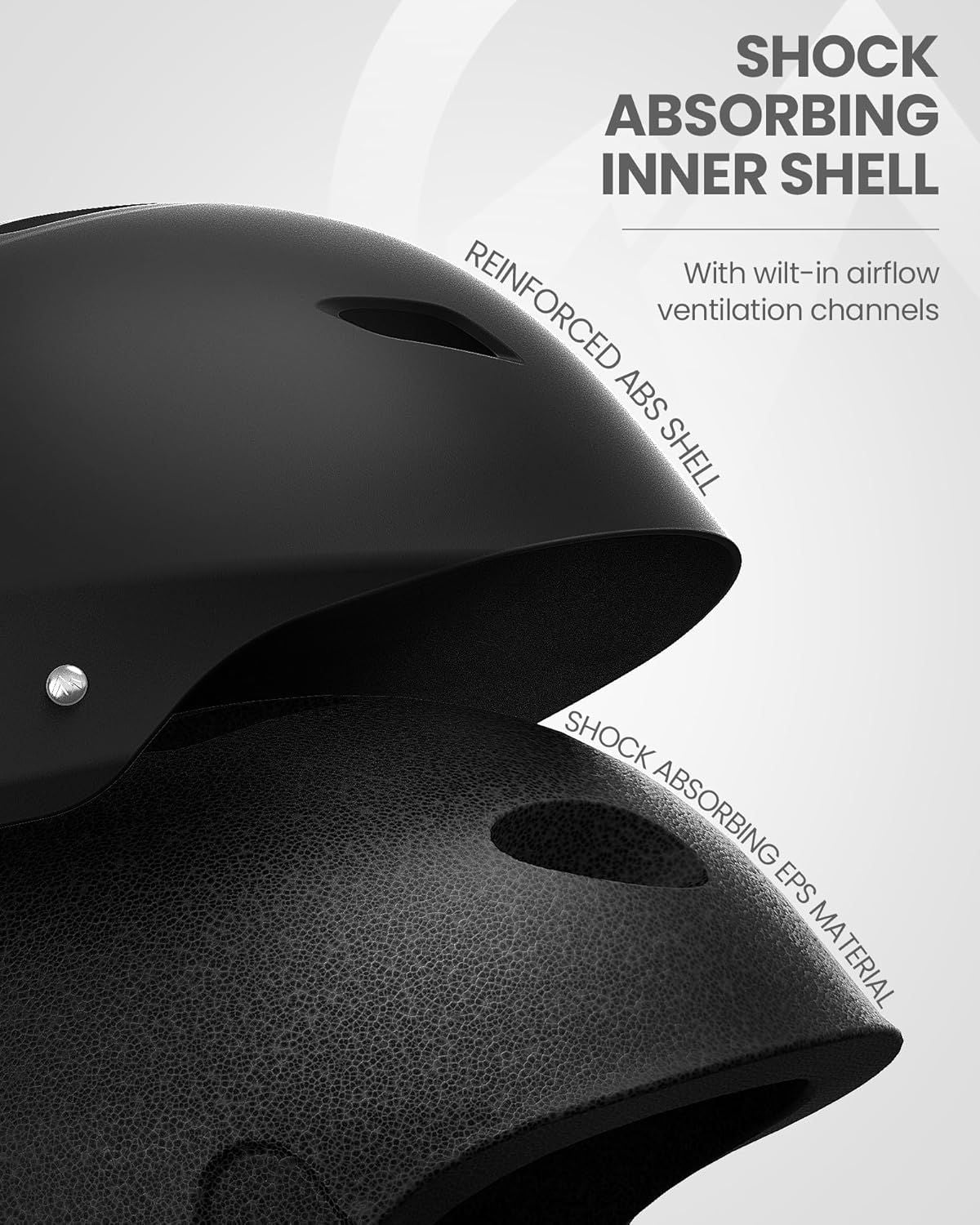 OutdoorMaster Kelvin Ski Helmet - with ASTM Certified Safety, 9 Options - for Men, Women & Youth-Black,Large