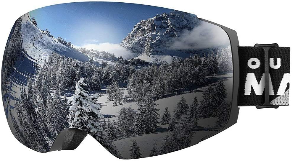 OutdoorMaster Ski Goggles PRO - Frameless, Interchangeable Lens 100% UV400 Protection Snow Goggles for Men & Women-01 VLT 10%-OM-2