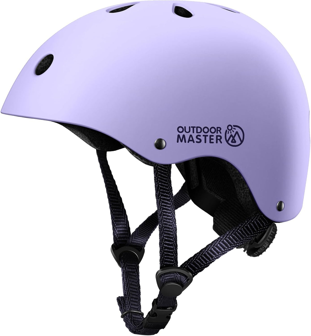 OutdoorMaster Youth & Kids Bike Helmet - Adjustable Multi-Sports Skateboard Helmet with Removable Liners for Balance Bike, Toddler Scooter, One Wheel Hoverboard-Taro purple-Large