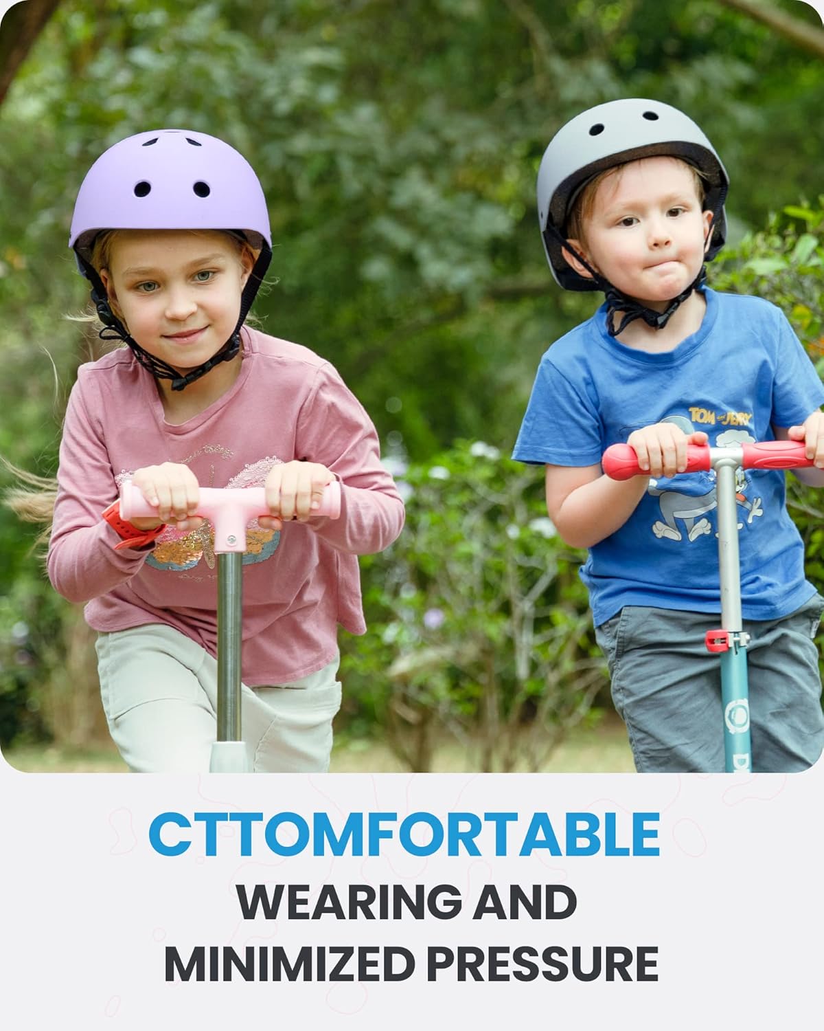 OutdoorMaster Youth & Kids Bike Helmet - Adjustable Multi-Sports Skateboard Helmet with Removable Liners for Balance Bike, Toddler Scooter, One Wheel Hoverboard-Taro purple-Large