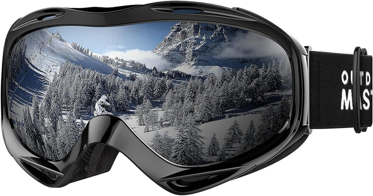 OutdoorMaster OTG Ski Goggles - Over Glasses Ski/Snowboard Goggles for Men, Women & Youth - 100% UV Protection-01VLT 10%-OM-5