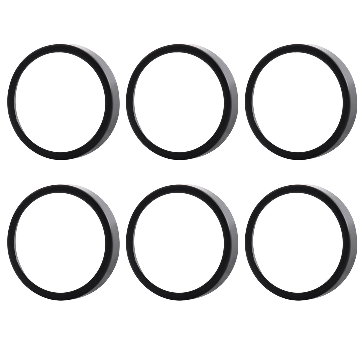 6 Pack GU10/MR16 Bulb Decorative Trim Rings, Heat Insulation Anti-Scald Protective Rings for Track Lighting, Snap-On Spring-Loaded Design (Matte Black)