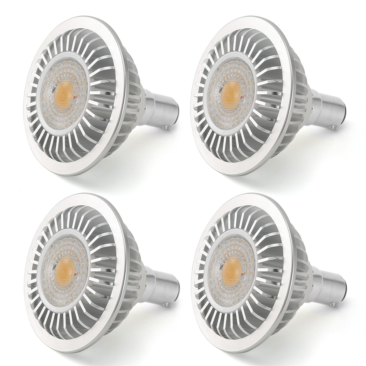 AR70 LED Light Bulb BA15D B15 Base, AC/DC12V Input, 7W 500lm for Home Household Commercial Lighting, 50W Halogen Lamp Replacement(Warm White,4 Pack)
