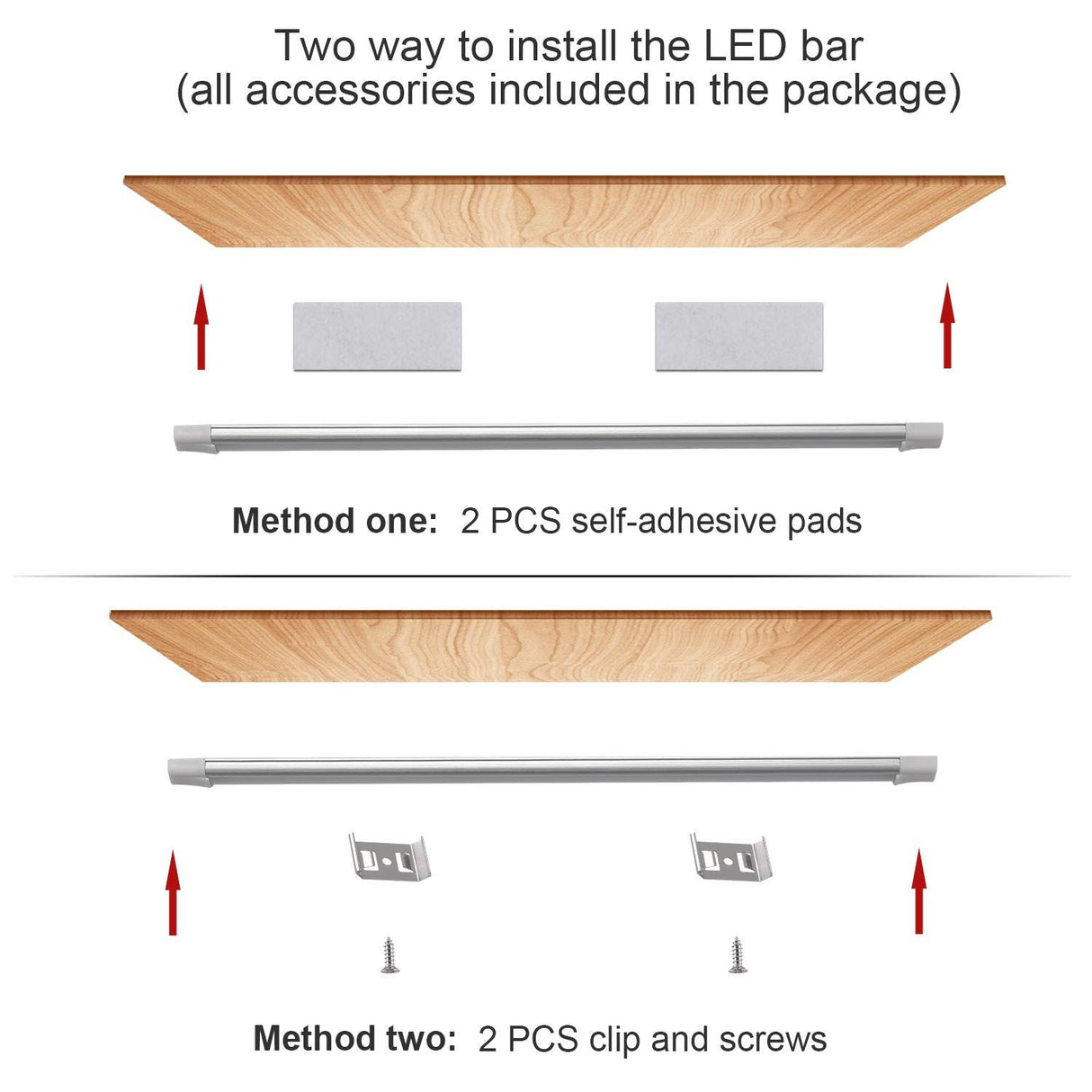 LED Motion Sensor Cabinet Light,2 Pack USB Powered Closet Night Light,20 inch Under Counter Lighting Kit with Automatic Shut Off Timer for Kitchen Pantry Wardrobe Cupboard (Natural White 4000K)