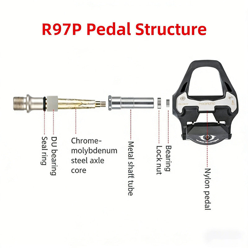 PROMEND bicycle clipless pedals, compatible with SHIMANO SPD-SL system