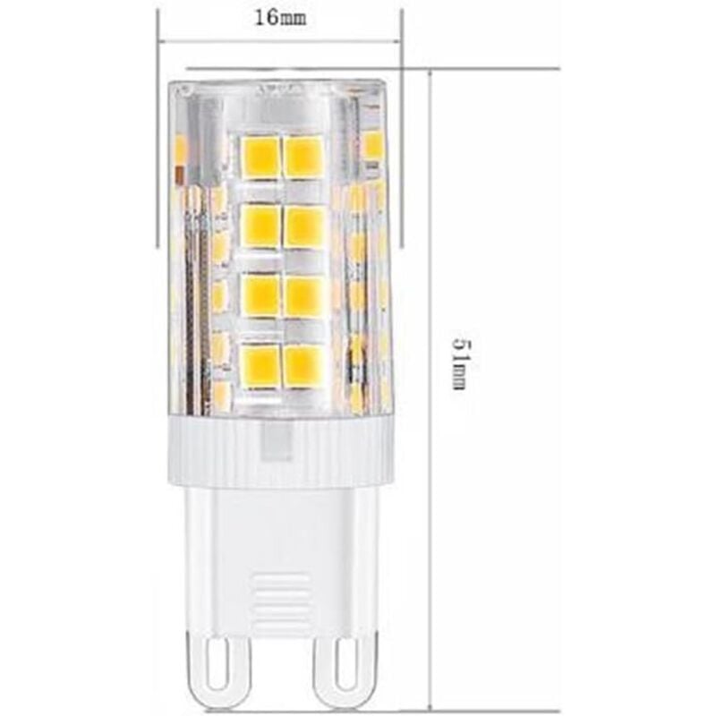 G9 LED Bulbs 10-Pack Warm White 3000K 5W Equivalent to 40W Halogen Bulbs 420 Lumen Non-Dimmable