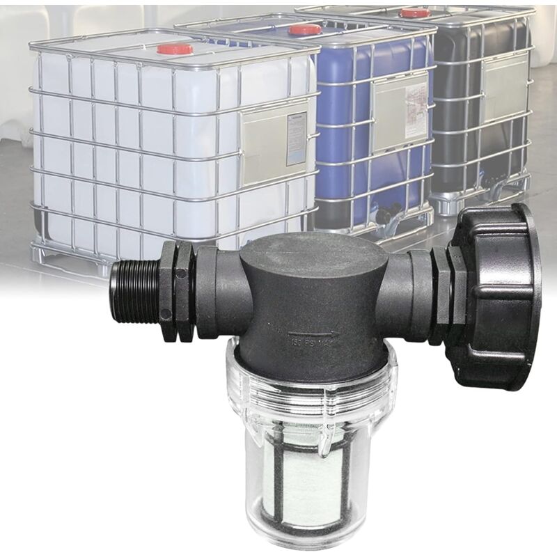 Rainwater Harvester Garden Hose Connector 1000L Tank Filter Adapter S60x6 3/4 Inch Male Thread