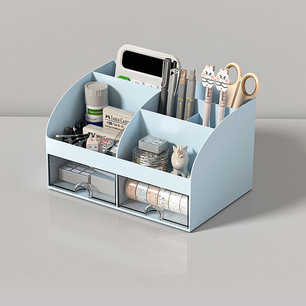 Desktop Storage Box White/Blue/Pink Paper Boxes Type Other Blue