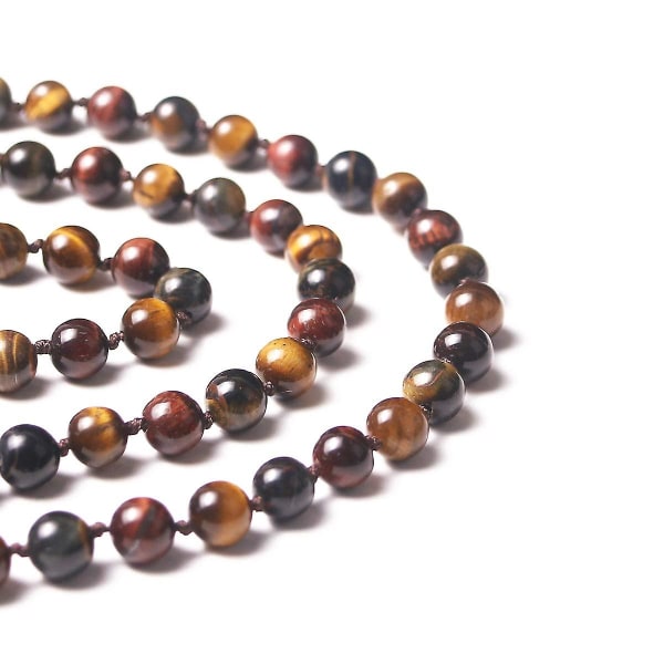 108 Mala Bead Necklace, Tibetan Prayer Beads in Natural Stone