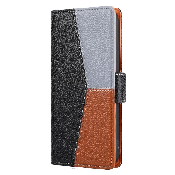 Compatible with Samsung Galaxy A22 4G Case Magnetic Black Three-color Stitching Samsung