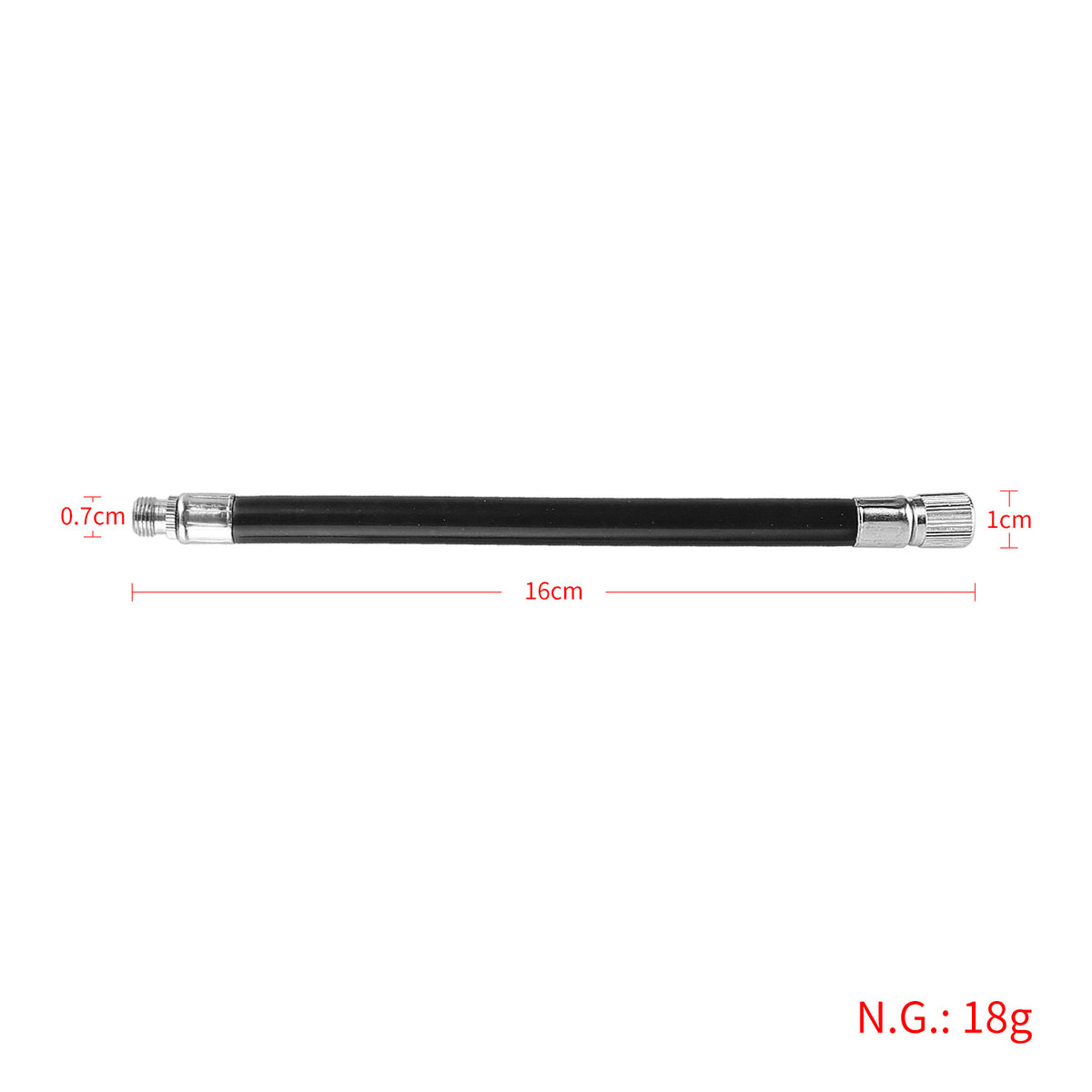 For Xiaomi scooter inflatable extension cord original model inflatable extension valve M365 Pro Pro2 1S extension tube Black
