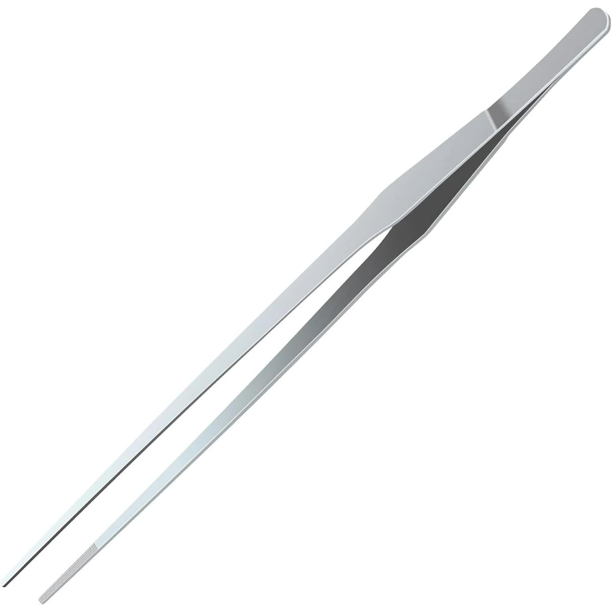 Extra-Long 15 inch Tongs Tweezers with Precision Serrated Tips Heavy Duty Stainless Steel Straight Aquarium Fishtank Tweezers Polished for Garden, Kitchen Cooking, Indoor Outdoor