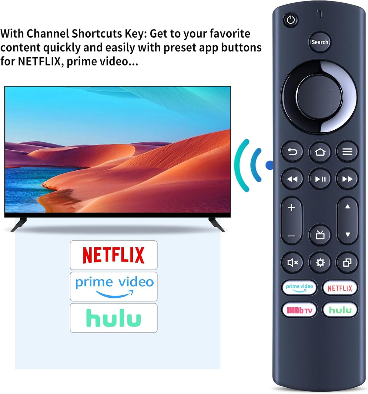Replacement IR TV Remote Control for Insignia/Toshiba AMZ Smart TVs,Replace for NS-RCFNA-21 CT-RC1US-21 Remote