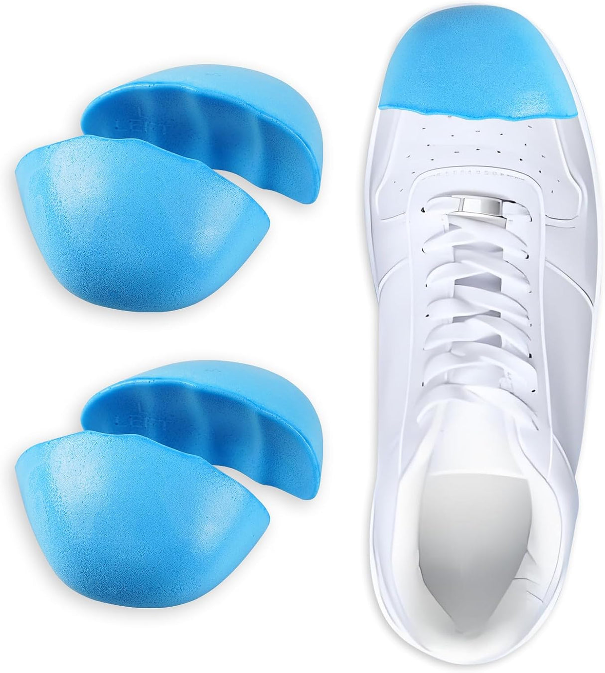 Shoe Filler for Too Big Shoes, Inserts to Make Shoe Smaller, Toe Filler Cushion Inserts for Loose Shoes, for Men and Women (L: one to Two Size Bigger) Blue L: one to two size bigger