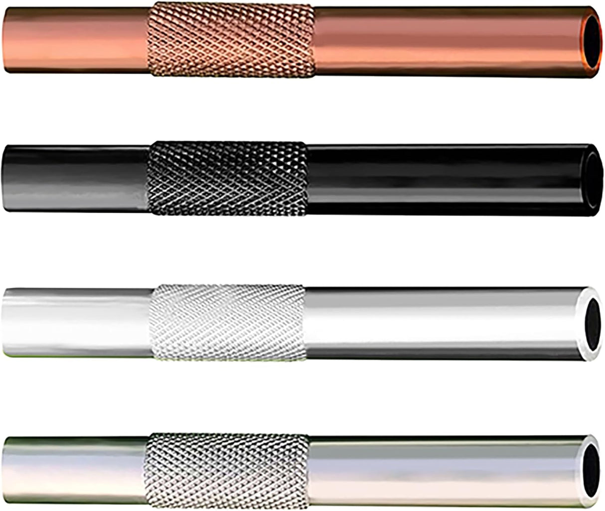 Portable Mini Straw Dispenser - Reusable Small Metal Straw Tube Drinking Set for Kitchen Outdoor Camping Travel Silver 2.24