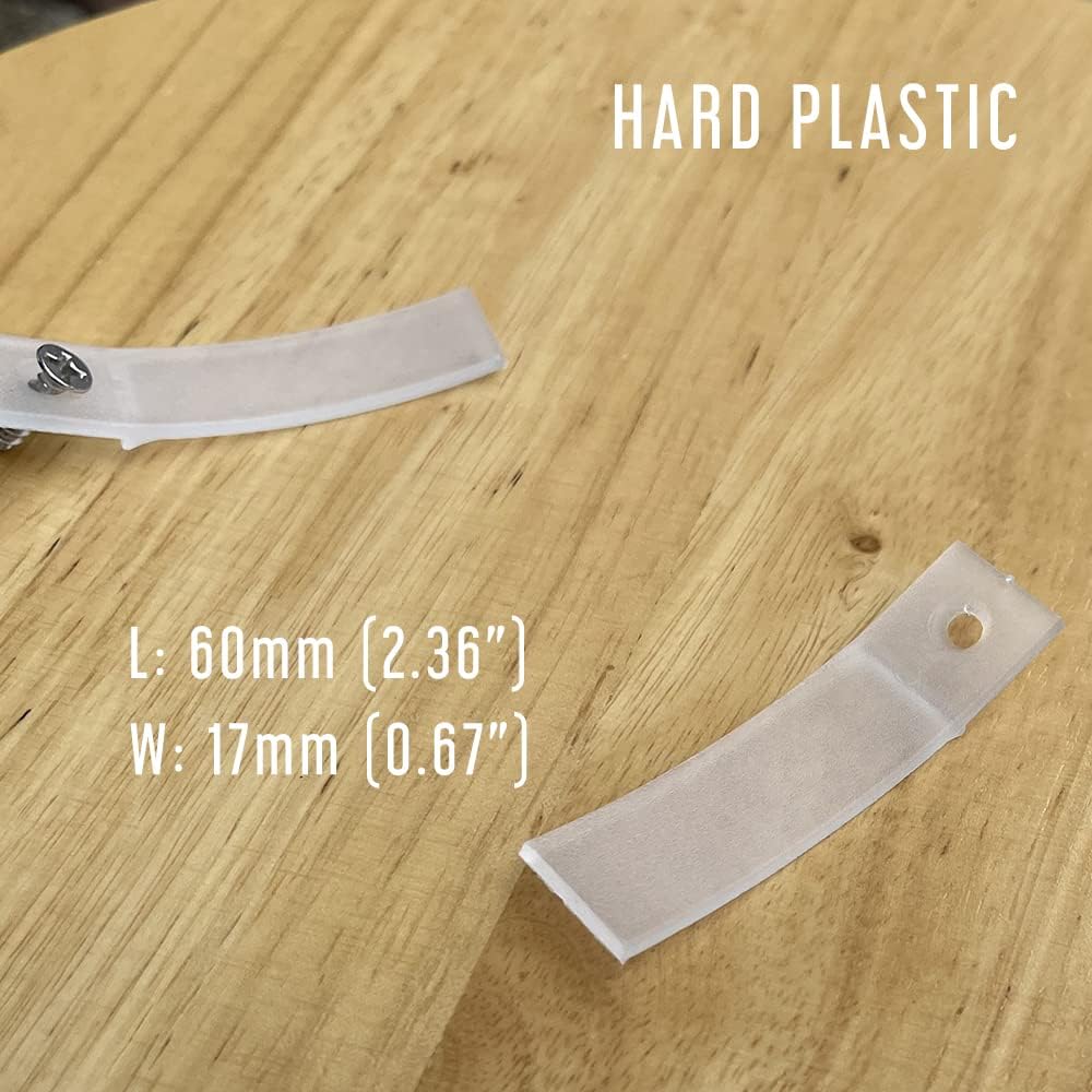 LLERRA Hard Plastic Drawer Stops with Screws, Clear Non-Slip Drawer Stop Hardware Replacement for Dresser Drawers (10) LLDS-1020 DS-12