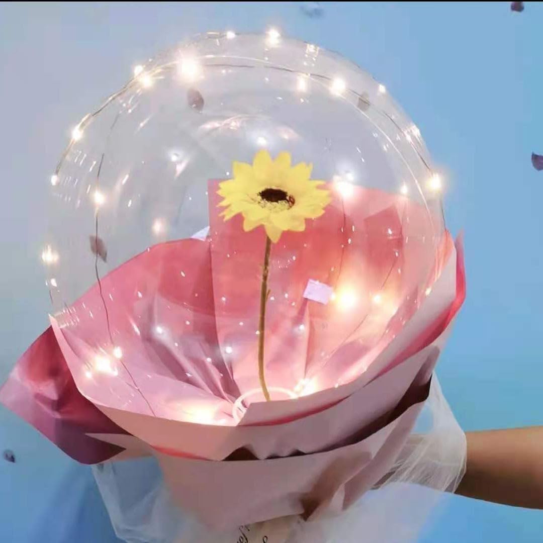 25 Pack Bobo Balloons, 24 Inch Clear Bobo Balloons, DIY Transparent Bubble Balloon for Wedding, Christmas, Birthday Party Decoration