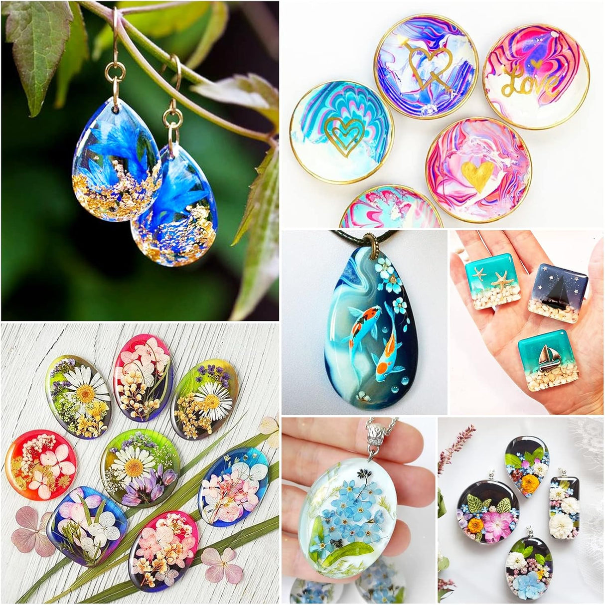 Resin Molds Jewelry, 38 Cavities Pendant Silicone Molds for Epoxy with 40Pcs Jump Rings, DIY Resin Casting for Pendant, Earrings, Necklace, Keychains Classic Teardrop Molds Classic Teardrop Molds